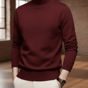 Maroon (High Neck T-Shirt)