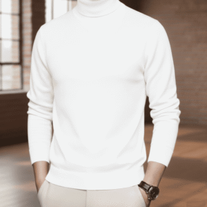 White (High Neck T-Shirt)